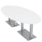 Skutchi Designs 45 in W, 96 in L, 29 in H, Engineered Wood Top, White HAR-OVL-46x93-DOU-XD09 - alternate 1